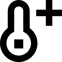 Thermometer Positive Icon from Sharp Remix Set