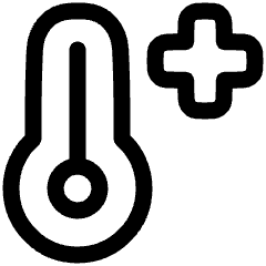 Thermometer Positive Icon from Plump Line Set