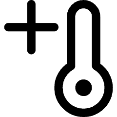 Thermometer Positive Icon from Core Line Set