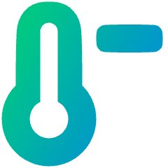 Thermometer Negative Icon from Plump Gradient Set