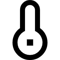 Thermometer Icon from Sharp Line Set