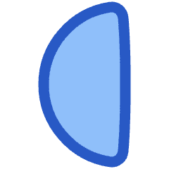 Third Quarter Moon Icon from Plump Duo Set