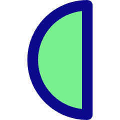 Third Quarter Moon Icon from Core Pop Set