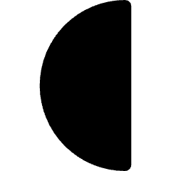 Third Quarter Moon Icon from Core Solid Set