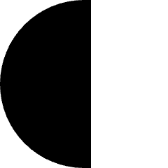 Third Quarter Moon Icon from Sharp Solid Set