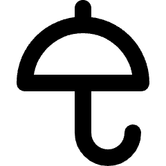 Umbrella Icon from Micro Line Set