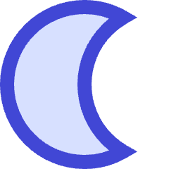 Waning Cresent Moon Icon from Sharp Duo Set