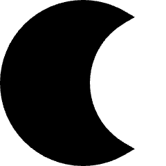 Waning Cresent Moon Icon from Sharp Solid Set