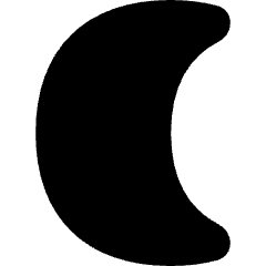 Waning Cresent Moon Icon from Flex Solid Set