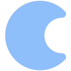 Waning Cresent Moon Icon from Plump Flat Set