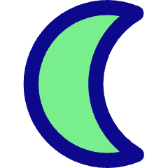 Waning Cresent Moon Icon from Core Pop Set
