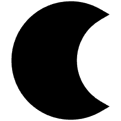 Waning Cresent Moon Icon from Sharp Remix Set