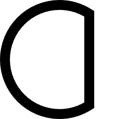 Waning Gibbous Moon Icon from Sharp Line Set