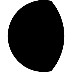Waning Gibbous Moon Icon from Core Solid Set