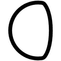 Waning Gibbous Moon Icon from Plump Line Set