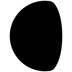 Waning Gibbous Moon Icon from Plump Solid Set
