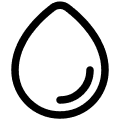 Water Drop Icon from Plump Line Set
