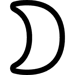 Waxing Cresent Moon Icon from Flex Line Set