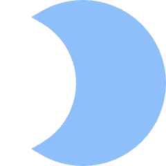 Waxing Cresent Moon Icon from Sharp Flat Set