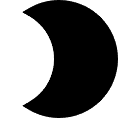 Waxing Cresent Moon Icon from Sharp Solid Set