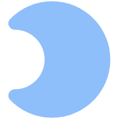 Waxing Cresent Moon Icon from Plump Flat Set