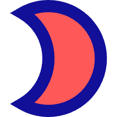 Waxing Cresent Moon Icon from Sharp Pop Set