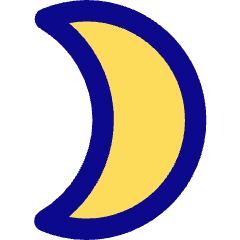 Waxing Cresent Moon Icon from Core Pop Set