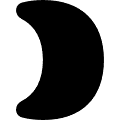 Waxing Cresent Moon Icon from Flex Solid Set