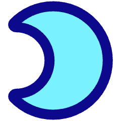 Waxing Cresent Moon Icon from Plump Pop Set