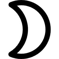Waxing Cresent Moon Icon from Core Remix Set