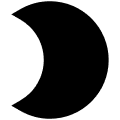 Waxing Cresent Moon Icon from Sharp Remix Set