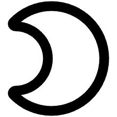 Waxing Cresent Moon Icon from Plump Remix Set