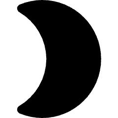 Waxing Cresent Moon Icon from Core Solid Set