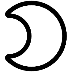 Waxing Cresent Moon Icon from Plump Line Set