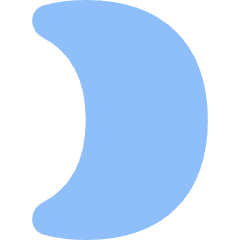 Waxing Cresent Moon Icon from Flex Flat Set