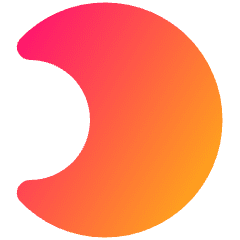 Waxing Cresent Moon Icon from Plump Gradient Set