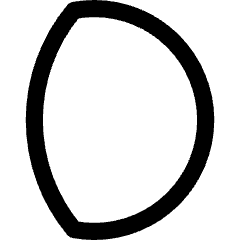 Waxing Gibbous Moon Icon from Core Line Set