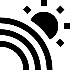 Weather After Rain Rainbow Icon from Nova Solid Set