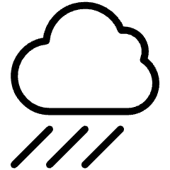 Weather Cloud Rain Icon from Ultimate Light Set