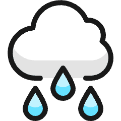 Weather Cloud Rain Drops Icon from Ultimate Colors Set