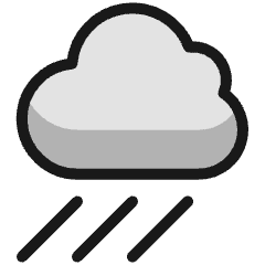 Weather Cloud Rain Icon from Ultimate Colors Set