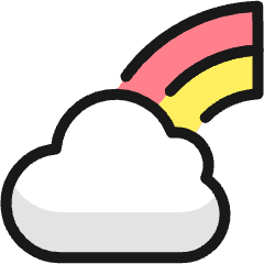 Weather Cloud Rainbow Icon from Ultimate Colors Set