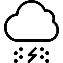 Weather Cloud Snow Thunder Icon from Ultimate Light Set