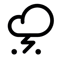 Weather Cloud Snow Thunder Icon from Ultimate Regular Set