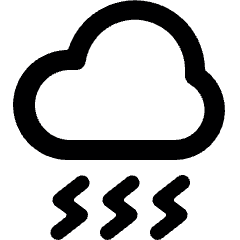 Weather Cloud Thunder Heavy Icon from Ultimate Bold Set