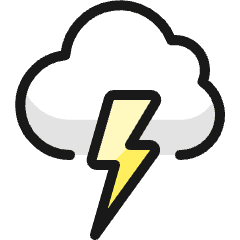 Weather Cloud Thunder Icon from Ultimate Colors Set
