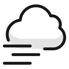 Weather Cloud Wind 2 Icon from Ultimate Colors Set
