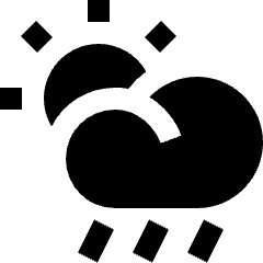 Weather Cloudy Rain Icon from Nova Solid Set