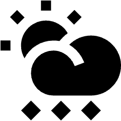 Weather Cloudy Snow 1 Icon from Nova Solid Set