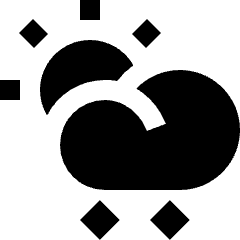 Weather Cloudy Snow Icon from Nova Solid Set